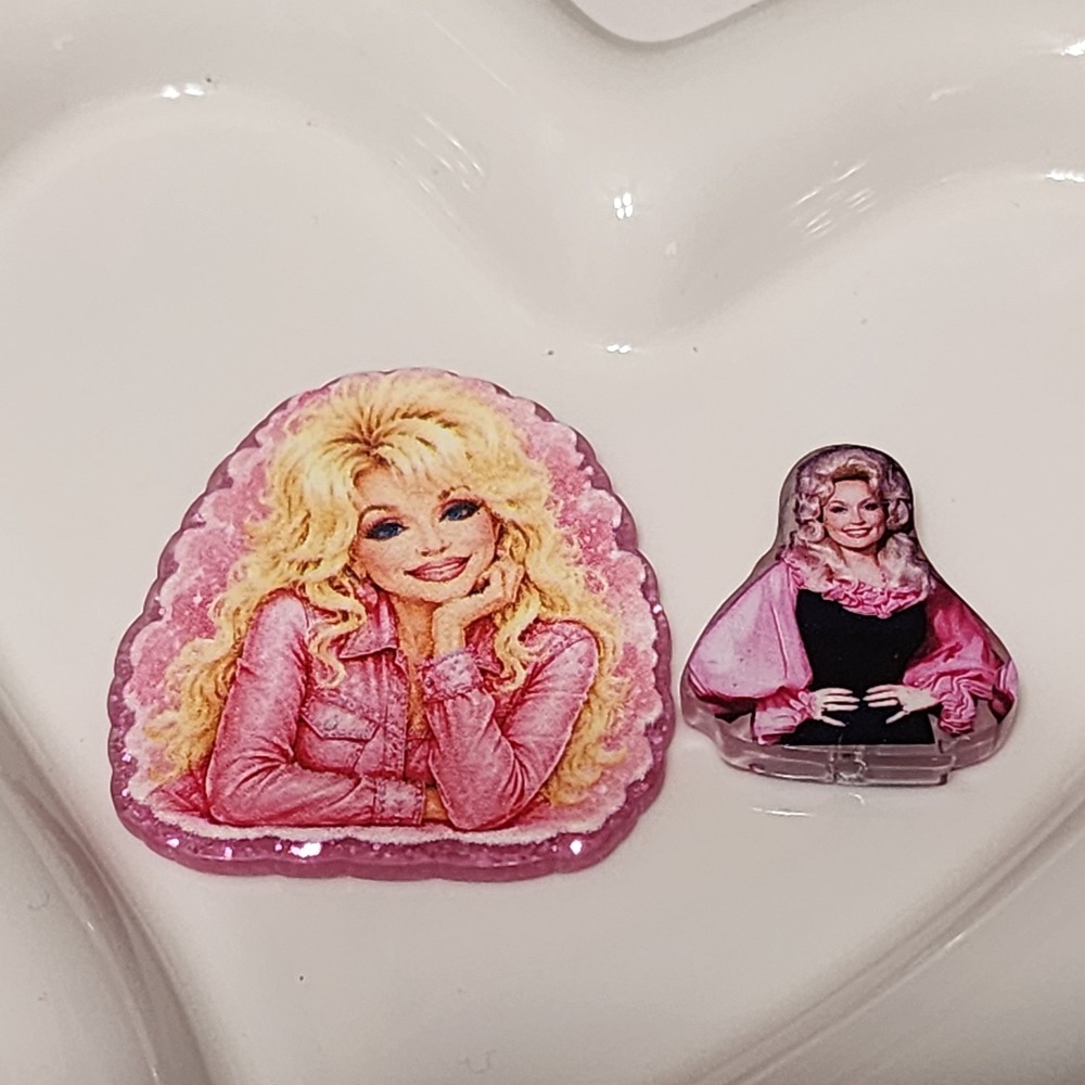 Doll Flatback Focal Bead Beaded Pen Badge Music Acrylic Icon Keychain Country